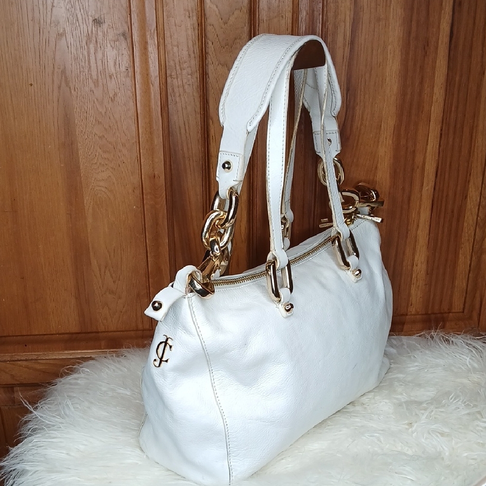 Juicy Couture Cowhide Leather Bag with Gold Accents